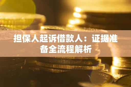 济南担保人起诉借款人：证据准备全流程解析