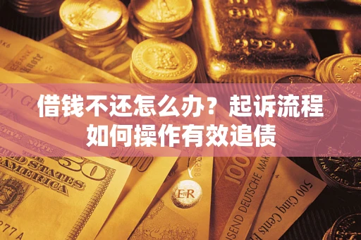济南借钱不还怎么办？起诉流程如何操作有效追债
