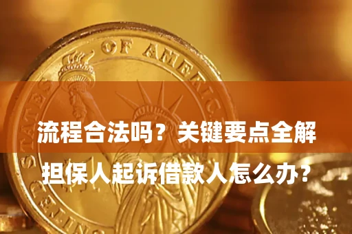 济南

担保人起诉借款人怎么办？流程合法吗？关键要点全解析